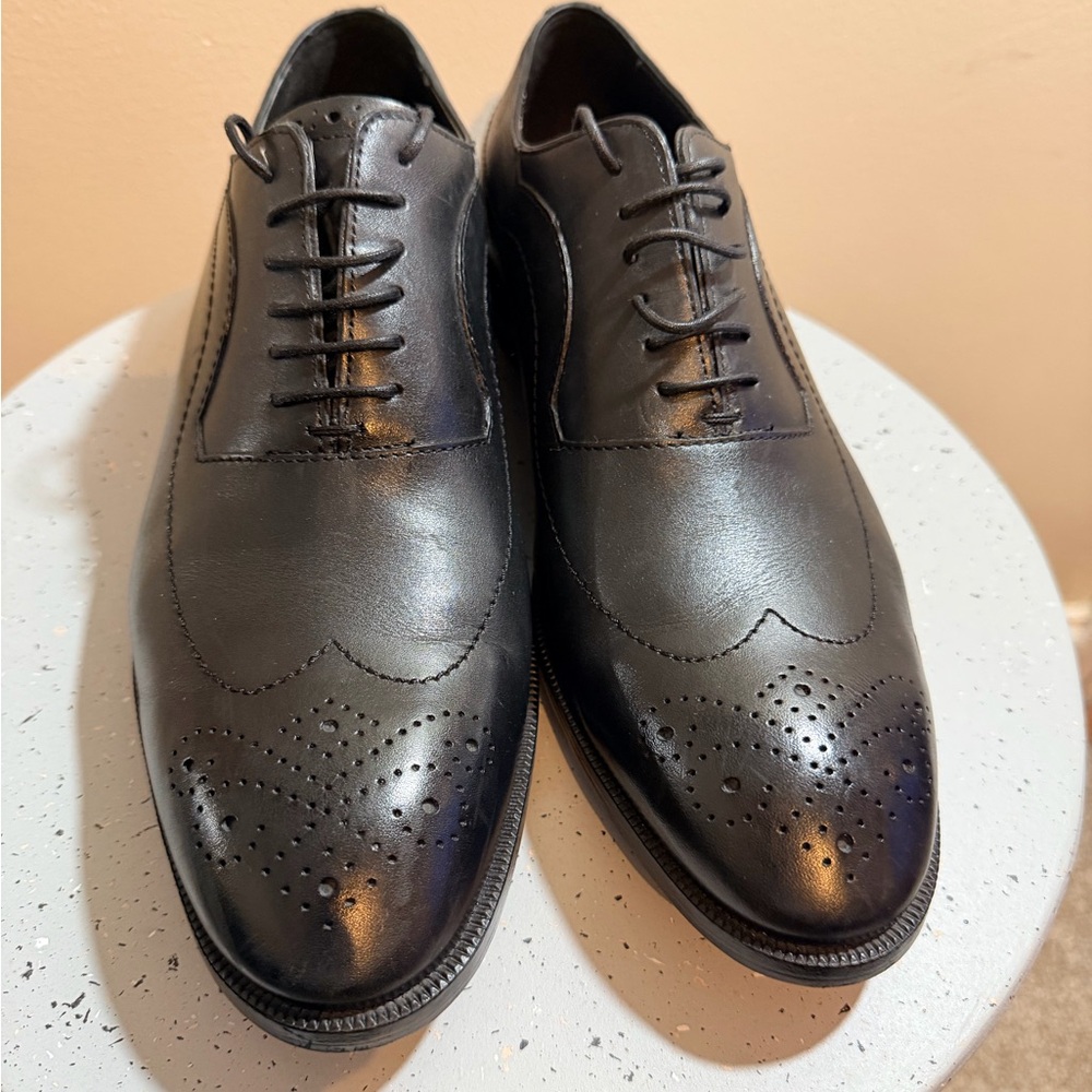 Zara Black Leather Loafers